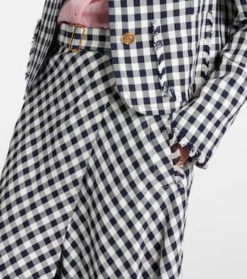 Gingham jacquard midi skirt | Etro