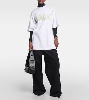 T-shirt Tape Type in jersey di cotone | Balenciaga