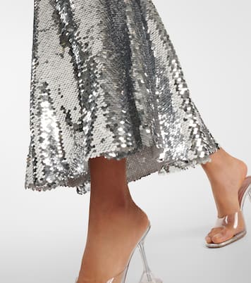 Sequined flared maxi skirt | Self-Portrait