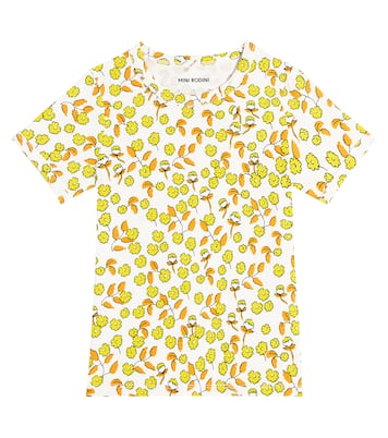Camiseta Flowers de mezcla de algodón | Mini Rodini