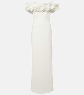 Robe longue de mariée Tessa à encolure bardot | Rebecca Vallance