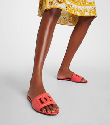 Logo leather slides | Dolce&Gabbana