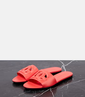Logo leather slides | Dolce&Gabbana