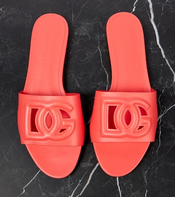 Logo leather slides | Dolce&Gabbana