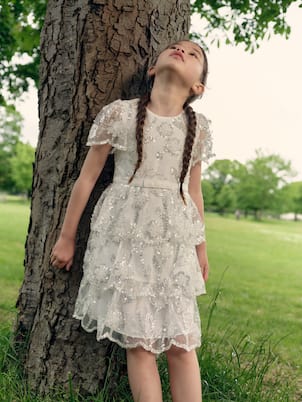 Abito in tulle con paillettes | Self-Portrait Kids