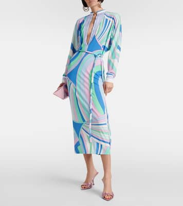 Layered belted printed tunic  | Pucci