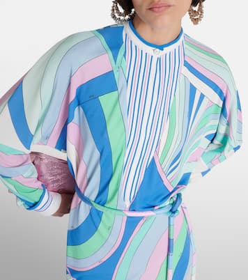 Layered belted printed tunic  | Pucci