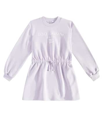 Abito in jersey di cotone con logo | Dolce&Gabbana Kids