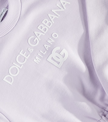 Abito in jersey di cotone con logo | Dolce&Gabbana Kids