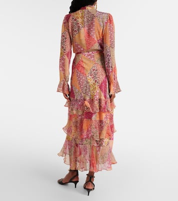 Falda midi Preslee de crepé de china | Rixo