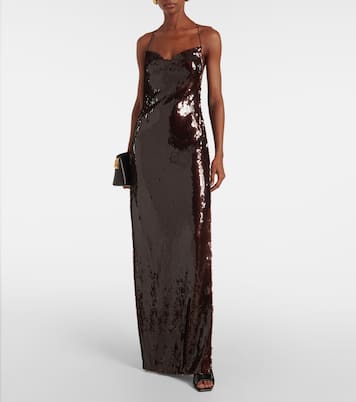 Sequined draped gown | Magda Butrym