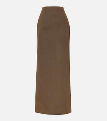 Wool twill maxi skirt | Bottega Veneta