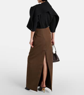 Wool twill maxi skirt | Bottega Veneta