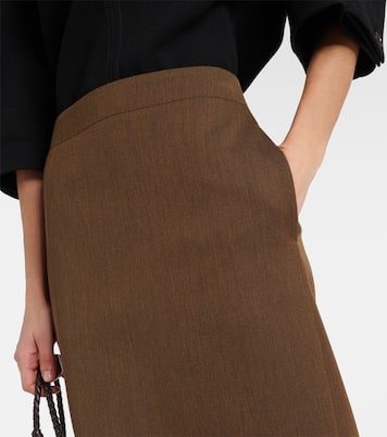 Wool twill maxi skirt | Bottega Veneta