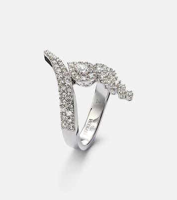 Anello Y-Not in oro bianco 18kt con diamanti | Yeprem