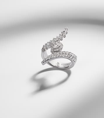 Anello Y-Not in oro bianco 18kt con diamanti | Yeprem