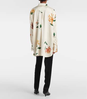 Camicia in raso con stampa floreale | Toteme