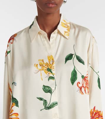 Camicia in raso con stampa floreale | Toteme