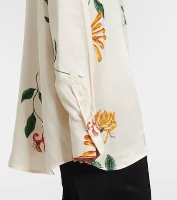 Camicia in raso con stampa floreale | Toteme