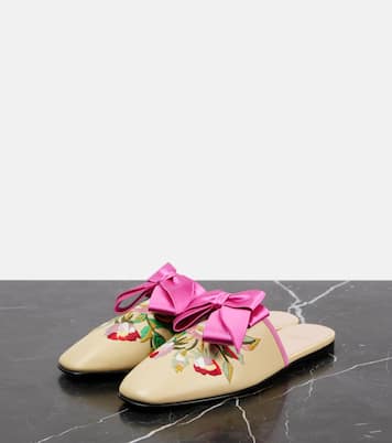 Beauregard embroidered leather mules | Valentino Garavani