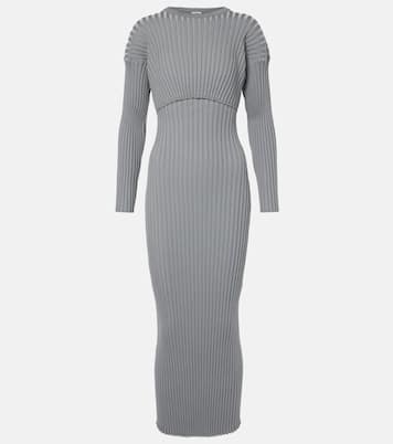 Abito lungo in maglia a coste | Loewe