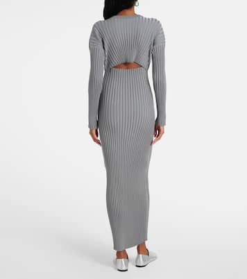 Abito lungo in maglia a coste | Loewe