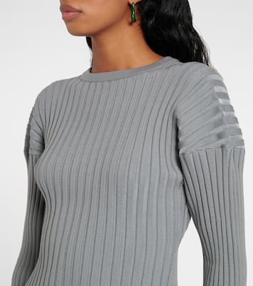 Abito lungo in maglia a coste | Loewe