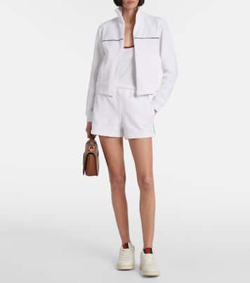 Chaqueta en rizo de mezcla de algodón con GG | Gucci