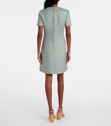 Minikleid Toute La V V Gold aus Jacquard | Valentino