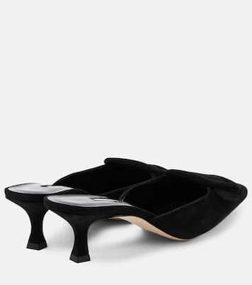 Mules Maysale 50 in suede | Manolo Blahnik