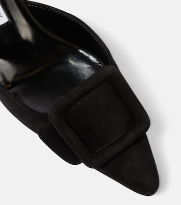 Mules Maysale 50 in suede | Manolo Blahnik