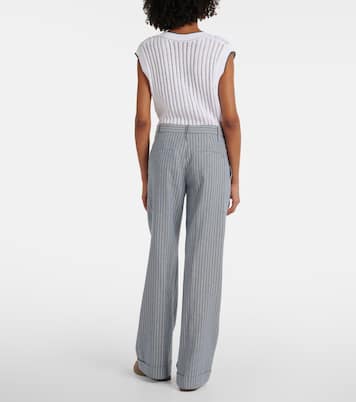 Pantalon ample en lin et coton mélangés | Brunello Cucinelli