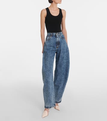 Mules Le Cœur Abstrait 90 en cuir verni | Alaïa