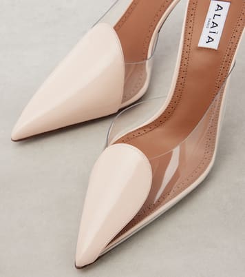 Mules Le Cœur Abstrait 90 en cuir verni | Alaïa