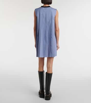 Abito corto in popeline di cotone | Sacai