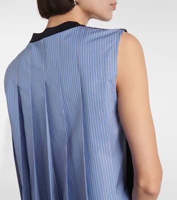 Abito corto in popeline di cotone | Sacai