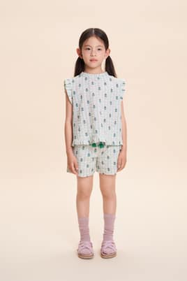 Chemise Mika en coton à fleurs | C'era Una Volta