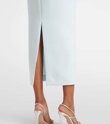 Abito midi in crêpe con cintura | Roland Mouret
