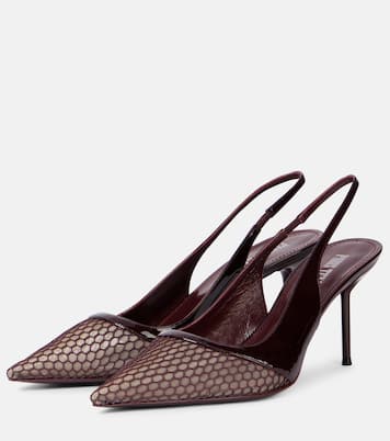 Lidia 70 mesh slingback pumps | Paris Texas