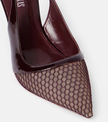 Lidia 70 mesh slingback pumps | Paris Texas
