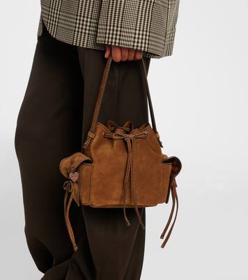 Bucket-Bag Multipocket Mini aus Veloursleder | Acne Studios