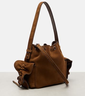 Bucket-Bag Multipocket Mini aus Veloursleder | Acne Studios