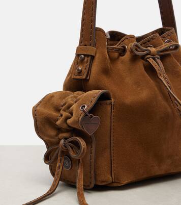 Bucket-Bag Multipocket Mini aus Veloursleder | Acne Studios
