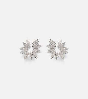 Y-Couture 18kt white gold clip-on earrings with diamonds | Yeprem