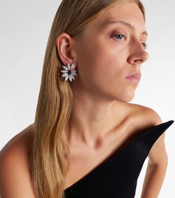 Y-Couture 18kt white gold clip-on earrings with diamonds | Yeprem