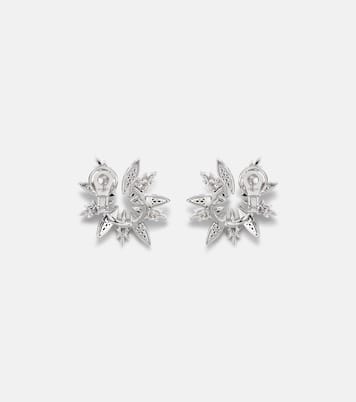 Y-Couture 18kt white gold clip-on earrings with diamonds | Yeprem