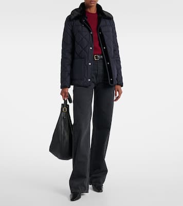Cygne faux fur-trimmed down jacket | Moncler