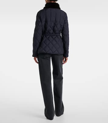 Cygne faux fur-trimmed down jacket | Moncler