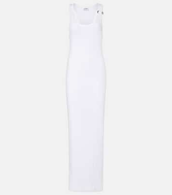Piercing cotton jersey maxi dress | Jean Paul Gaultier