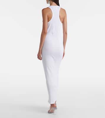 Piercing cotton jersey maxi dress | Jean Paul Gaultier